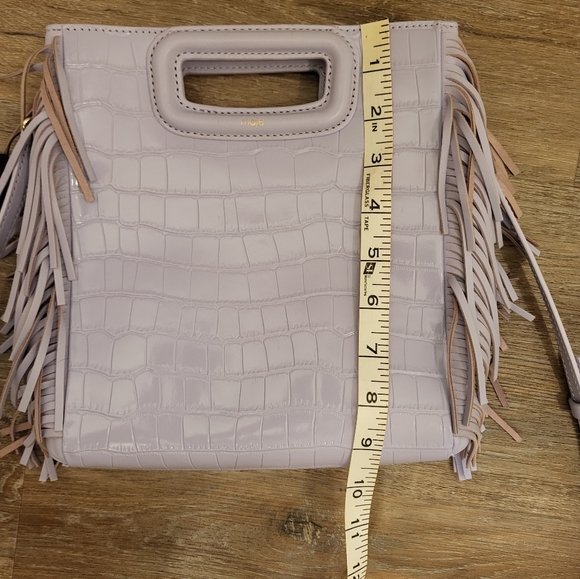 Maje M Embossed Leather Bag Violet (rare color to find) - Picture 9 of 14